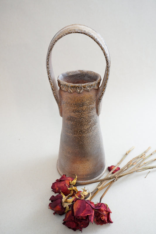 "basket" style tall vase