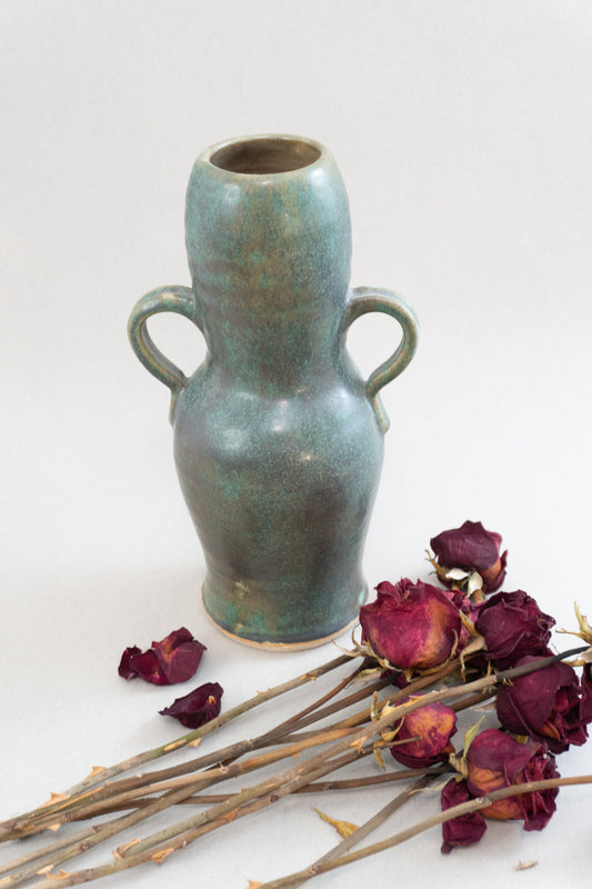 turquoise/matte green large vase