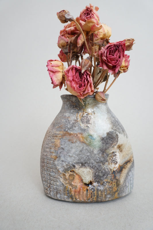 wood fired bud vase