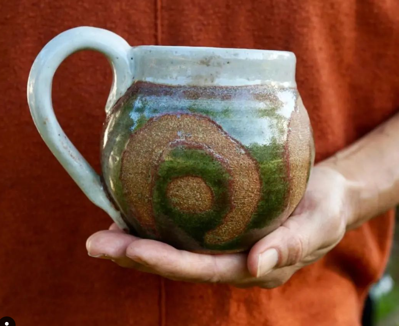 large glazed mug