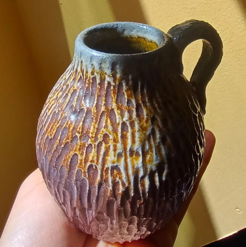 wood fired bud vase