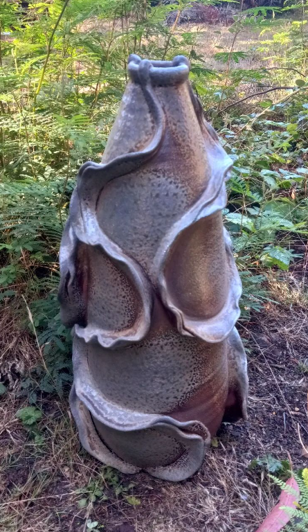 large wood fired vase