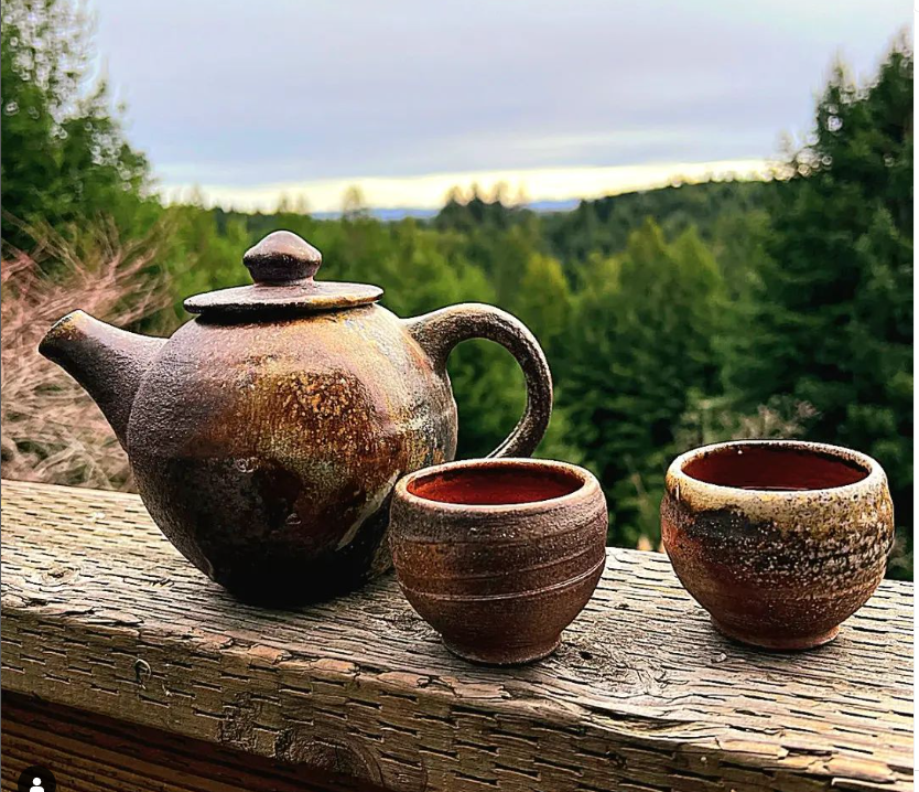 wood fired tea set