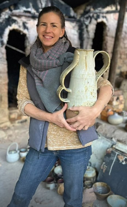 large wood fired vase